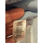 Rachel Zoe Size M Blue Floral Square Neck Crop Top Long Sleeve Stretch Shirt Photo 7