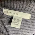 Cato  Grey Ribbed Knit Mock Neck Pullover Sweater 18/20W Photo 1