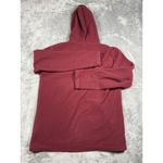 LL Bean‎ Womens Fleece Pullover Hoodie Small Red Aztec Trim 1/4 Snap Photo 7