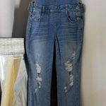 Arizona Jeans Arizona Jean Company Blue Distressed Denim Overalls Photo 1