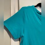 Eddie Bauer NWT Size S Teal Blue Pima Cotton Short Sleeve V Neck Tee Shirt Photo 1