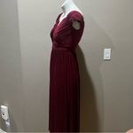 ASOS  design fuller bust lace and pleat bardot burgundy dress size 4 nwt Photo 10