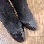 Dolce & Gabbana Round Toe Pump Insert Over The Knee Suede Sock Boots Black Sz 36 Photo 8