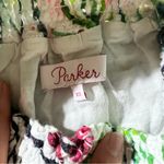 Parker Tropical Floral Print Crochet 100% Cotton Mini Skirt Size XSmall EUC Photo 4