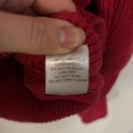 Signature 8 Red Boxy Cotton Blend Sweater Mock Neck Bubble Sleeve Size M Photo 7
