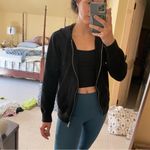 Super Dry Thick Black Wool Knit Minimalist Goth Streetwear Hoodie Jacket Size 10 Photo 1