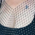 Black Silver Sparkle Beaded Festival Sexy Necklace Rhinestone Jewelry Top Photo 7