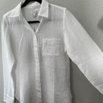 J.Crew NEW Double-gauze Button-up Shirt White Minimalist Staple Size XS Classic Photo 6