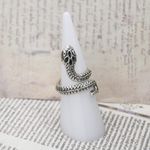 Edgy Snake Wrap Ring Silver Photo 3