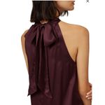 Parker Deep Purple Dallas Silk Halter Cutout Bow Top Photo 2