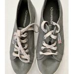 Superga  Womens Size 37.5 Gray Canvas Platform Chunky Lace Up Sneakers Shoes US 7 Photo 1