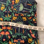 Old Navy Size L Navy Blue Cotton Bananas Tropical Palm Peint Button Down Shirt Photo 8