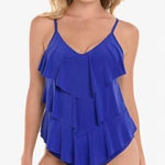MAGICSUIT tiered tankini. NWT size 8 Blue Photo 0