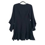 ALC Frank A.L.C. Cassidy Ruffle Flare Sleeve Black Mini Dress 6 Photo 3