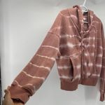Free People Movement tie dye believer sweatshirt hoodie cozy beach size S Pink Photo 4
