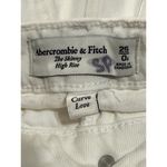 Abercrombie & Fitch  Curve Love The Skinny High Rise White Denim Jeans Size 25 0 Photo 2
