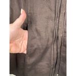 Chico's  Womens 100% Linen Long Tunic Vest‎ Top Brown Lace Blouse Size 2 Large Photo 3