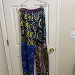 ZARA  Colorful Pattern Bohemian Beach Boho Wide-Leg Pants Elastic Waist Photo 5