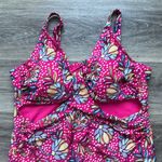 Tabitha Brown Pink Cut out Paisley Print Swimsuit Tummy Control Pink One Piece Size 24W Photo 2