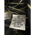 Preston & York  Premiere Vintage Women's Size 10 Black Floral‎ Fruit Sheer BLOUSE Photo 9