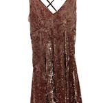 American Eagle  Crushed Velvet Mini  Babydoll Skater Dress Y2K Sz Small Fairycore Photo 0