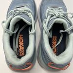 Hoka  Bondi 7 Women's Sneakers Light Blue Fog Glass Orange Size 8 Shoes Athletic Photo 12