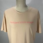 ZARA Portland Oregon Cream Crew Neck Tee Top Size Medium Photo 1