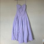 House Of CB HOUSE‎ OF CB 'Lady' Orchid Twill Strapless Tulle Midi Dress NWOT size L A-C Photo 3