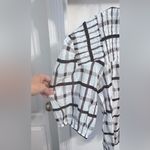 Moon River FINAL PRICE NWT  Brown Grid Print Puff Sleeve Woven Photo 3