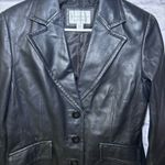 Worthington Vintage 90s Y2K 100% Lambskin Chic Soft Black Leather Jacket MP Photo 1