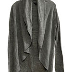 EXPRESS Women Gray Draped Front Cardigan Sweater Size L 100% Cotton Photo 0