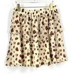 1. State 1. Sate Leopard Tiered Mini Skirt Size Medium NWT Photo 1