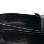 Gucci  Black Horsebit Leather Loafers Sz 8 Square Toe Classic Luxury Italy Heel Photo 5