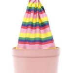 STAUD Host Pick NWT  Britt bag stripe rainbow pink Photo 0