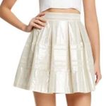 1. State NWT  Sand Metallic Pleated Skirt Medium Photo 3