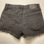 Aeropostale  Women’s Size 4 Mom Jean Shorts Black Distressed Denim Photo 4