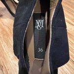 Mango black suede open-toe cutout heels Photo 5