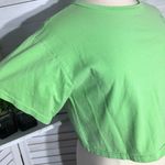 Champion  Cotton Cropped Short Sleeve Tee - Lime Green Large Photo 5