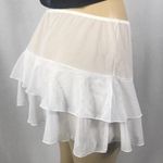 Under the Sun Size XL White Mesh Ruffle Skirt. Made in USA. New Without Tag Photo 1