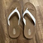 Okabashi Breeze‎ White/Toffee flip flop Sz Large 9.5 Photo 6