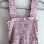 Abercrombie & Fitch  Smocked Tiered Maxi Dress Lilac Cottagecore Boho Small Photo 3