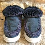 MOU Black Suede Shearling Lined Chunky Sole Sneaker Moccasin Booties Women's 8 Photo 3
