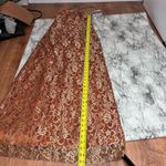 American Vintage Vintage 90s Alchemy New York long lace gown orange gold metallic size 4 boho Photo 4