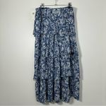 Abercrombie & Fitch  Blue & White Tiered Maxi Skirt XL NWT Photo 1
