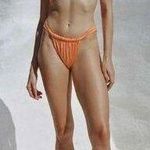 Baobab Taki One Shoulder High Waist Bikini Set Coral Orange Womens Size XS Photo 0