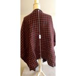 Women’s Fleece Red Reversible Pocho Shrug OS Size undefined Photo 4