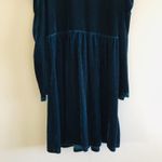ZARA  Green Velvet Puff Shoulder Dress - S Photo 3