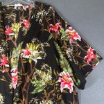 Ee:Some‎ Womens S/M Black Floral Kimono Cardigan Jacket Lightweight Polyester Size M Photo 1