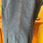 Faded Glory  Y2K cap sleeve denim mini dress with leather lace up collared v-neck Photo 8