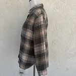 SO  Women's Plaid Button Down Shirt - Pink and Gray Photo 2